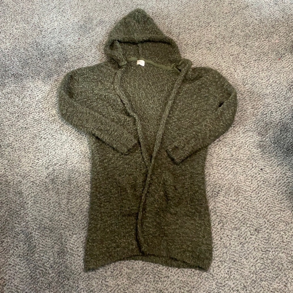 Poof Apparel Hooded Cardigan